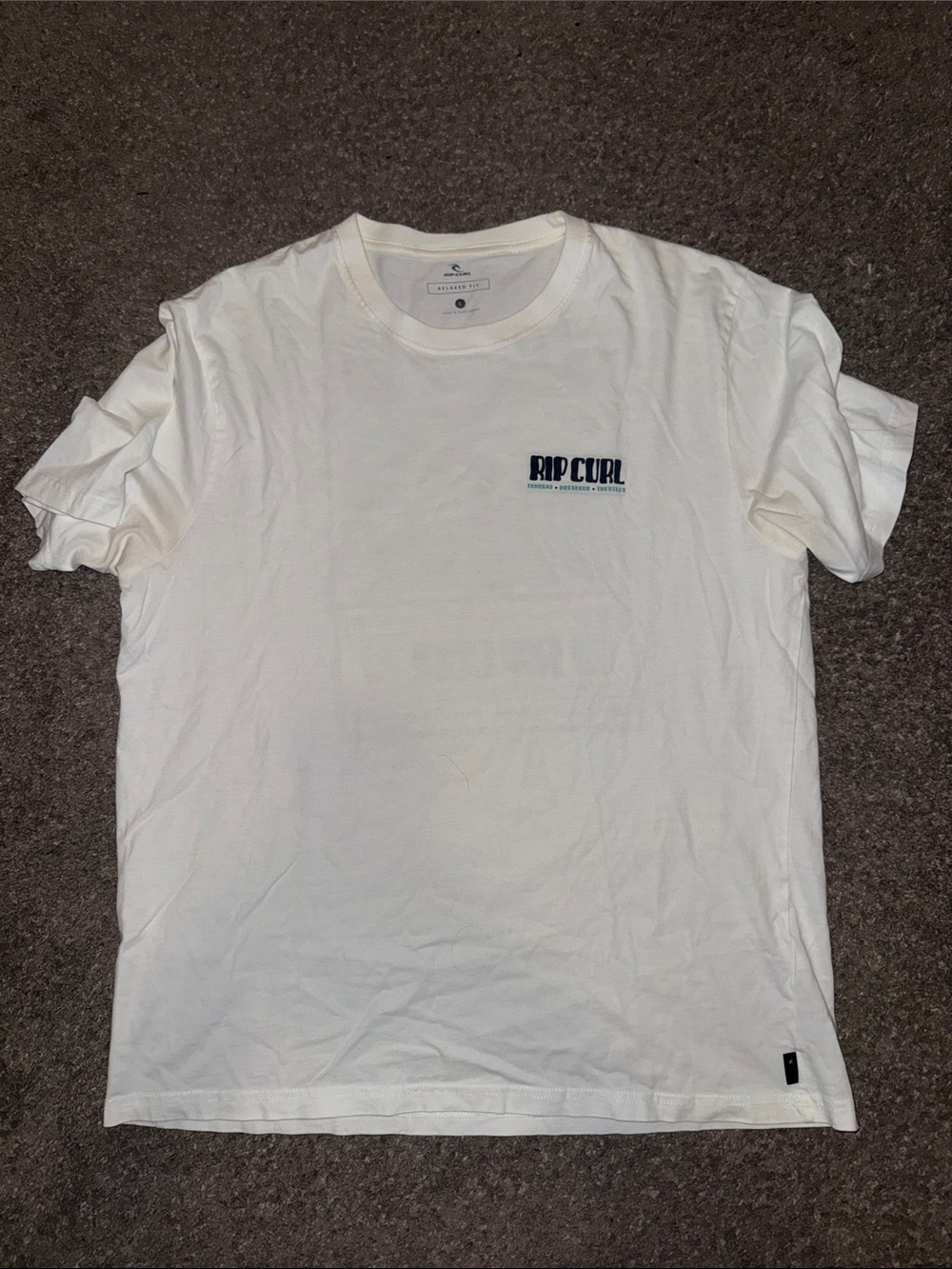 Rip Curl White Short Sleeve Logo Tee